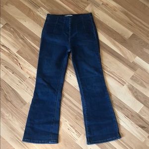 Free People Blue Flare Bottom Jeans
